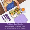 Bentgo Kids Plastic Utensil Set with Fork, Spoon, & Storage Case(Unicorn)