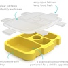 Bentgo Kids Prints Tray with Transparent Cover, 5-Compartment, BPA-Free(Construction Trucks)