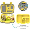 Bentgo Kids Prints Tray with Transparent Cover, 5-Compartment, BPA-Free(Construction Trucks)