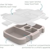 Bentgo Kids Prints Tray with Transparent Cover, 5-Compartment, BPA-Free(Dino Fossils)