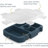 Bentgo Kids Prints Tray with Transparent Cover, 5-Compartment, BPA-Free(Friendly Skies)