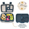 Bentgo Kids Prints Tray with Transparent Cover, 5-Compartment, BPA-Free(Friendly Skies)