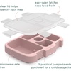 Bentgo Kids Prints Tray with Transparent Cover, 5-Compartment, BPA-Free(Green Rainbow)