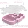 Bentgo Kids Prints Tray with Transparent Cover, 5-Compartment, BPA-Free(Lavender Galaxy)