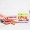 Bentgo Kids Prints Tray with Transparent Cover, 5-Compartment, BPA-Free(Lavender Galaxy)