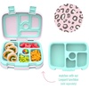 Bentgo Kids Prints Tray with Transparent Cover, 5-Compartment, BPA-Free(Leopard)