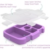 Bentgo Kids Prints Tray with Transparent Cover, 5-Compartment, BPA-Free(Mermaid Scales)