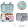 Bentgo Kids Prints Tray with Transparent Cover, 5-Compartment, BPA-Free(Puppy Love)