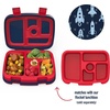 Bentgo Kids Prints Tray with Transparent Cover, 5-Compartment, BPA-Free(Rocket)