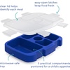 Bentgo Kids Prints Tray with Transparent Cover, 5-Compartment, BPA-Free(Shark)