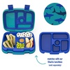 Bentgo Kids Prints Tray with Transparent Cover, 5-Compartment, BPA-Free(Shark)