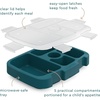 Bentgo Kids Prints Tray with Transparent Cover, 5-Compartment, BPA-Free(Trains)