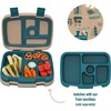 Bentgo Kids Prints Tray with Transparent Cover, 5-Compartment, BPA-Free(Trains)
