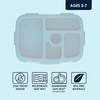 Bentgo Kids Replacement Tray with Transparent Cover, 5 Compartments(Confetti Edition – Abyss Blue)