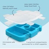 Bentgo Kids Replacement Tray with Transparent Cover, 5 Compartments(Confetti Edition – Abyss Blue)