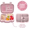 Bentgo Kids Replacement Tray with Transparent Cover, 5 Compartments(Glitter Edition – Petal Pink)
