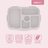 Bentgo Kids Replacement Tray with Transparent Cover, 5 Compartments(Glitter Edition – Petal Pink)