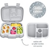 Bentgo Kids Replacement Tray with Transparent Cover, 5 Compartments(Glitter Edition – Silver)