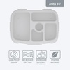 Bentgo Kids Replacement Tray with Transparent Cover, 5 Compartments(Glitter Edition – Silver)