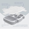 Bentgo Kids Replacement Tray with Transparent Cover, 5 Compartments(Glitter Edition – Silver)