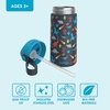 Bentgo Kids Stainless Steel Water Bottle, Leak-Proof, 14 oz, Bite & Sip(Dinosaur)