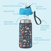 Bentgo Kids Stainless Steel Water Bottle, Leak-Proof, 14 oz, Bite & Sip(Dinosaur)