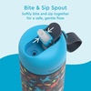 Bentgo Kids Stainless Steel Water Bottle, Leak-Proof, 14 oz, Bite & Sip(Dinosaur)
