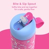 Bentgo Kids Stainless Steel Water Bottle, Leak-Proof, 14 oz, Bite & Sip(Rainbows & Butterflies)