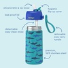 Bentgo Kids Stainless Steel Water Bottle, Leak-Proof, 14 oz, Bite & Sip(Sharks)