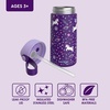 Bentgo Kids Stainless Steel Water Bottle, Leak-Proof, 14 oz, Bite & Sip(Unicorn)