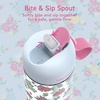 Bentgo Kids Water Bottle – Leak-Proof, Durable Tritan PFAS- & BPA-Free 15 fl oz, Kids/Toddlers Ages 3+ for School & Sports; Bite & Sip Spout, Carrying Handle, Dishwasher Safe (NEW Blooming Floral)(Blooming Floral)