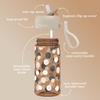 Bentgo Kids Water Bottle – Leak-Proof, Durable Tritan PFAS- & BPA-Free 15 fl oz, Kids/Toddlers Ages 3+ for School & Sports; Bite & Sip Spout, Carrying Handle, Dishwasher Safe (NEW Blooming Floral)(Spots and Dots)