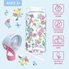 Bentgo Kids Water Bottle – Leak-Proof, Durable Tritan PFAS- & BPA-Free 15 fl oz, Kids/Toddlers Ages 3+ for School & Sports; Bite & Sip Spout, Carrying Handle, Dishwasher Safe (NEW Blooming Floral)(Blooming Floral)
