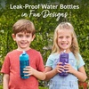 Bentgo Kids Water Bottle – Leak-Proof, Durable Tritan PFAS- & BPA-Free 15 fl oz, Kids/Toddlers Ages 3+ for School & Sports; Bite & Sip Spout, Carrying Handle, Dishwasher Safe (NEW Blooming Floral)(Unicorn)
