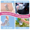 Bentgo Kids Water Bottle – Leak-Proof, Durable Tritan PFAS- & BPA-Free 15 fl oz, Kids/Toddlers Ages 3+ for School & Sports; Bite & Sip Spout, Carrying Handle, Dishwasher Safe (NEW Blooming Floral)(Blooming Floral)