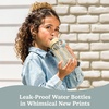 Bentgo Kids Water Bottle – Leak-Proof, Durable Tritan PFAS- & BPA-Free 15 fl oz, Kids/Toddlers Ages 3+ for School & Sports; Bite & Sip Spout, Carrying Handle, Dishwasher Safe (NEW Blooming Floral)(Wavy)
