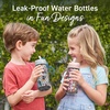 Bentgo Kids Water Bottle – Leak-Proof, Durable Tritan PFAS- & BPA-Free 15 fl oz, Kids/Toddlers Ages 3+ for School & Sports; Bite & Sip Spout, Carrying Handle, Dishwasher Safe (NEW Blooming Floral)(Race Cars)