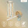 Bentgo Kids Water Bottle – Leak-Proof, Durable Tritan PFAS- & BPA-Free 15 fl oz, Kids/Toddlers Ages 3+ for School & Sports; Bite & Sip Spout, Carrying Handle, Dishwasher Safe (NEW Blooming Floral)(Wavy)