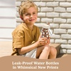 Bentgo Kids Water Bottle – Leak-Proof, Durable Tritan PFAS- & BPA-Free 15 fl oz, Kids/Toddlers Ages 3+ for School & Sports; Bite & Sip Spout, Carrying Handle, Dishwasher Safe (NEW Blooming Floral)(Spots and Dots)