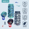 Bentgo Kids Water Bottle – Leak-Proof, Durable Tritan PFAS- & BPA-Free 15 fl oz, Kids/Toddlers Ages 3+ for School & Sports; Bite & Sip Spout, Carrying Handle, Dishwasher Safe (NEW Blooming Floral)(Rocket & Shark)