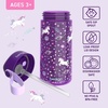 Bentgo Kids Water Bottle – Leak-Proof, Durable Tritan PFAS- & BPA-Free 15 fl oz, Kids/Toddlers Ages 3+ for School & Sports; Bite & Sip Spout, Carrying Handle, Dishwasher Safe (NEW Blooming Floral)(Unicorn)