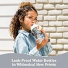 Bentgo Kids Water Bottle – Leak-Proof, Durable Tritan PFAS- & BPA-Free 15 fl oz, Kids/Toddlers Ages 3+ for School & Sports; Bite & Sip Spout, Carrying Handle, Dishwasher Safe (NEW Blooming Floral)(Starry Sprinkle)
