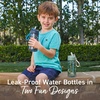 Bentgo Kids Water Bottle – Leak-Proof, Durable Tritan PFAS- & BPA-Free 15 fl oz, Kids/Toddlers Ages 3+ for School & Sports; Bite & Sip Spout, Carrying Handle, Dishwasher Safe (NEW Blooming Floral)(Dinosaur & Dino Fossils)