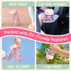 Bentgo Kids Water Bottle – Leak-Proof, Durable Tritan PFAS- & BPA-Free 15 fl oz, Kids/Toddlers Ages 3+ for School & Sports; Bite & Sip Spout, Carrying Handle, Dishwasher Safe (NEW Blooming Floral)(Ballet and Bows)