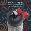 Bentgo Kids Water Bottle – Leak-Proof, Durable Tritan PFAS- & BPA-Free 15 fl oz, Kids/Toddlers Ages 3+ for School & Sports; Bite & Sip Spout, Carrying Handle, Dishwasher Safe (NEW Blooming Floral)(Sssnakes)