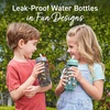 Bentgo Kids Water Bottle – Leak-Proof, Durable Tritan PFAS- & BPA-Free 15 fl oz, Kids/Toddlers Ages 3+ for School & Sports; Bite & Sip Spout, Carrying Handle, Dishwasher Safe (NEW Blooming Floral)(Puppy Love)