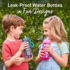 Bentgo Kids Water Bottle – Leak-Proof, Durable Tritan PFAS- & BPA-Free 15 fl oz, Kids/Toddlers Ages 3+ for School & Sports; Bite & Sip Spout, Carrying Handle, Dishwasher Safe (NEW Blooming Floral)(Rainbows and Butterflies)
