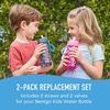 Bentgo® Kids Water Bottle Replacement Straws – 2-Pack of Reusable, Leak-Proof, BPA-Free, Safe-Sip Straws & Valves for Bentgo Water Bottles (BGKDWB, BGKDSTBL)