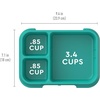 Bentgo Pop Replacement Tray with Cover, 4 Compartments, BPA-Free(Bright Coral/Teal)