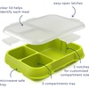 Bentgo Pop Replacement Tray with Cover, 4 Compartments, BPA-Free(Navy Blue/Chartreuse)
